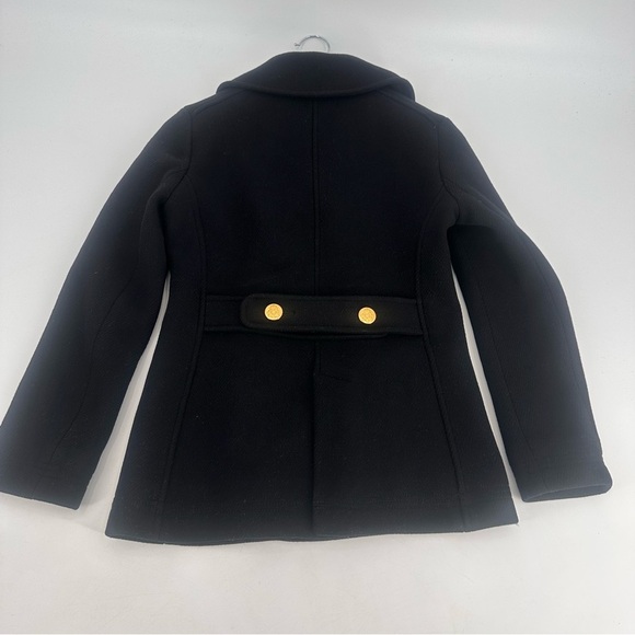 J. Crew Stadium Cloth Nello Gori Wool Short Peacoat Winter Coat 0P 0 Petite - Picture 4 of 4